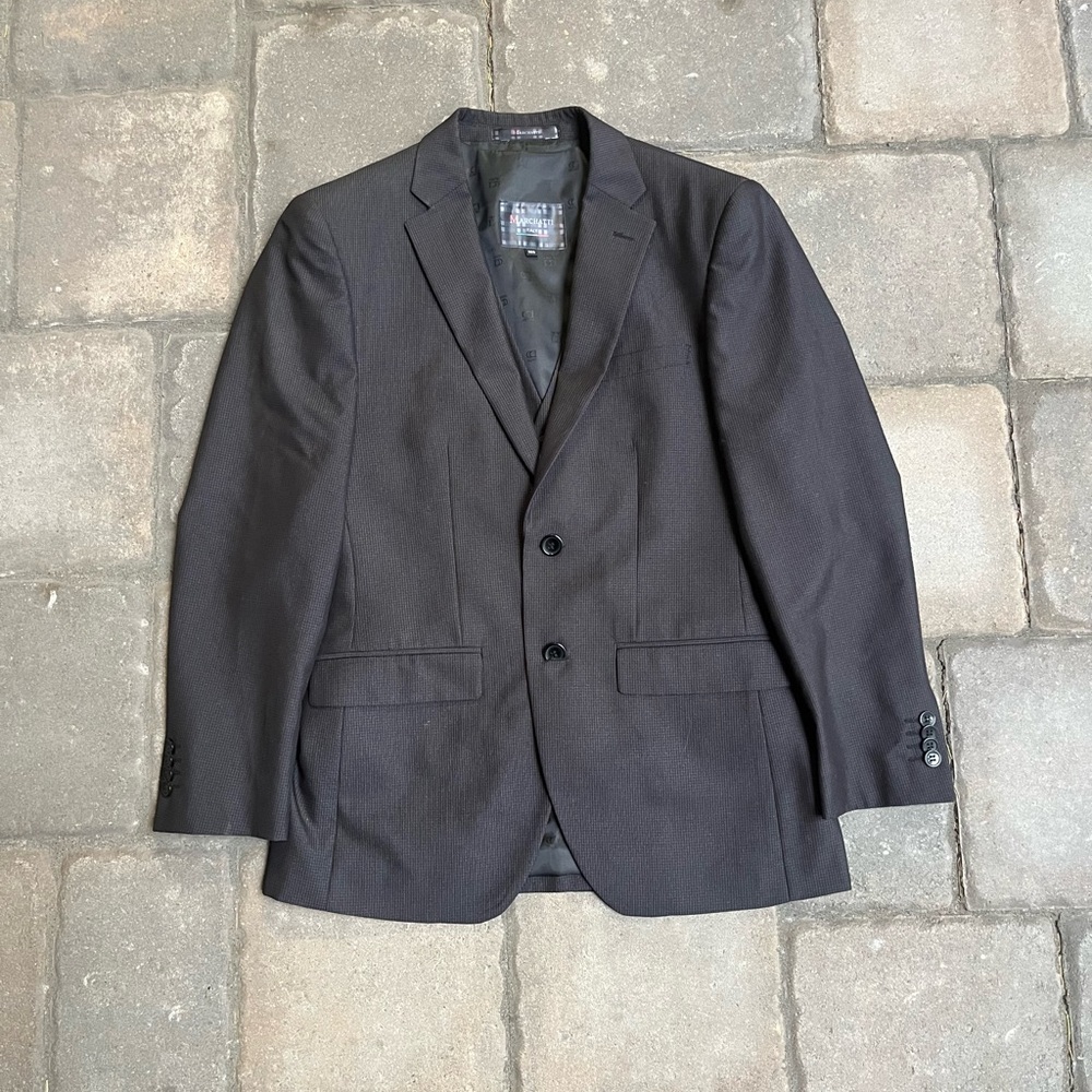 Men's Black Marchatti Italy 3-Piece suit